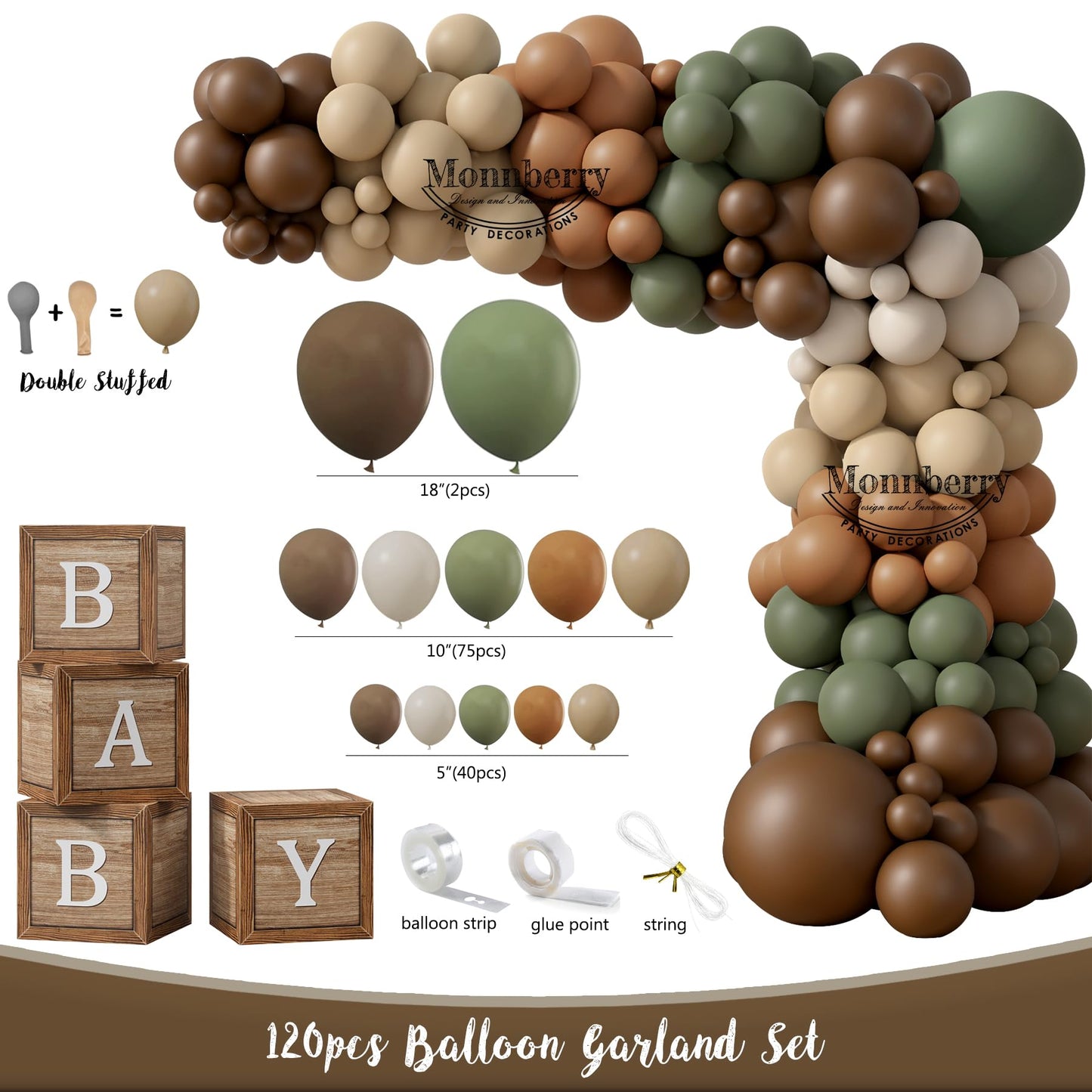 Woodland Animals Baby Shower Decoration Party Supplies, Forest Animal Neutral Gender Reveal Party Decorations, Backdrop Balloon Arch Box Mom to Be