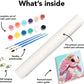 FQOVKYN 4 Pack Paint by Number for Kids, Cute Animals Paint by Numbers Kit for Adults Beginner, Easy Acrylic Watercolor Paint by Numbers Canvas Arts