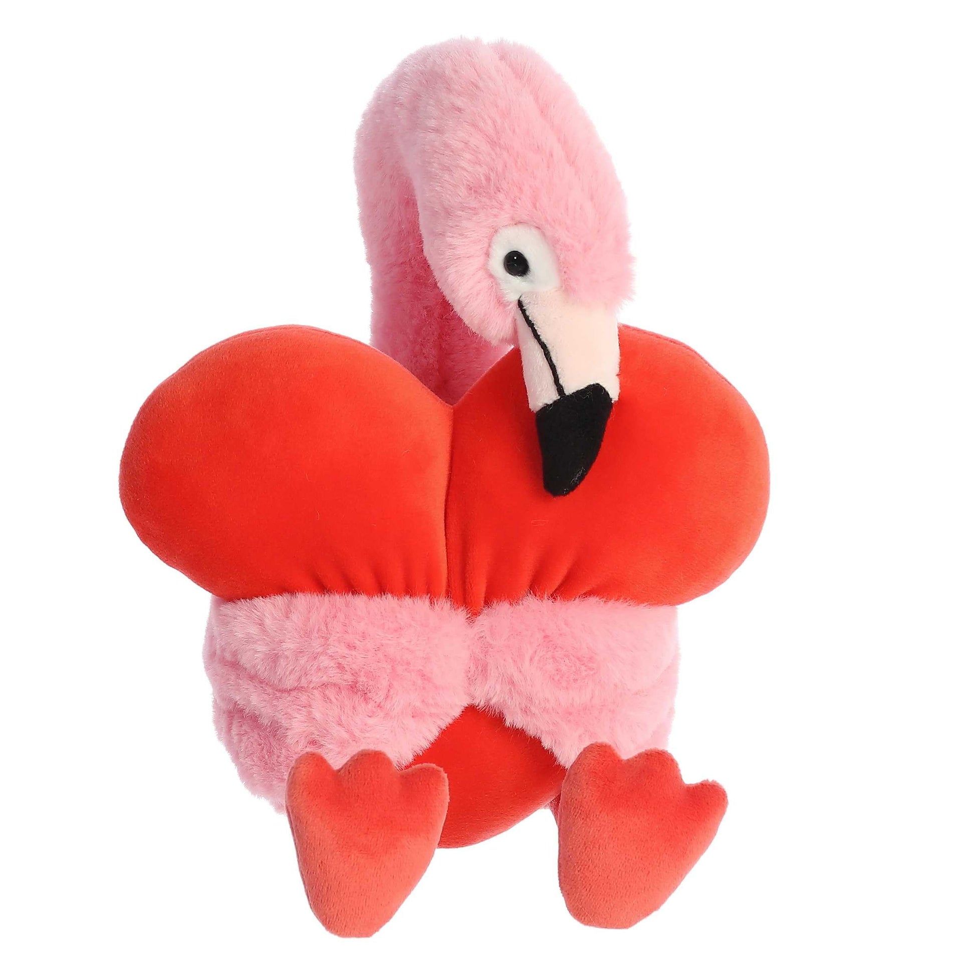 Aurora® Heartwarming Valentine Heart Huggers™ Fiora Flamingo™ Stuffed Animal - Decorative Charm - Loveable Companions - Pink 11 Inches