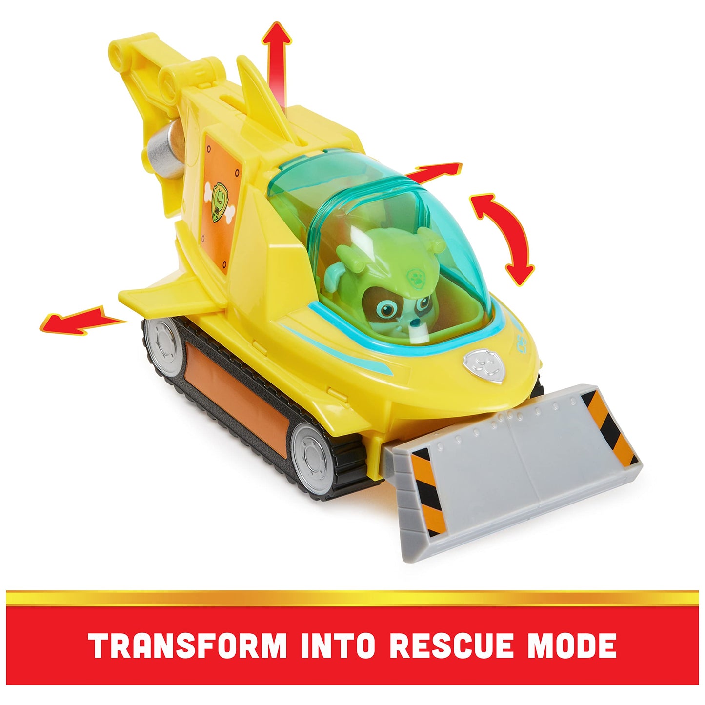 Paw Patrol Aqua Pups Rubble Transforming Hammerhead Shark Vehicle with Collectible Action Figure, Kids Toys for Ages 3 and up