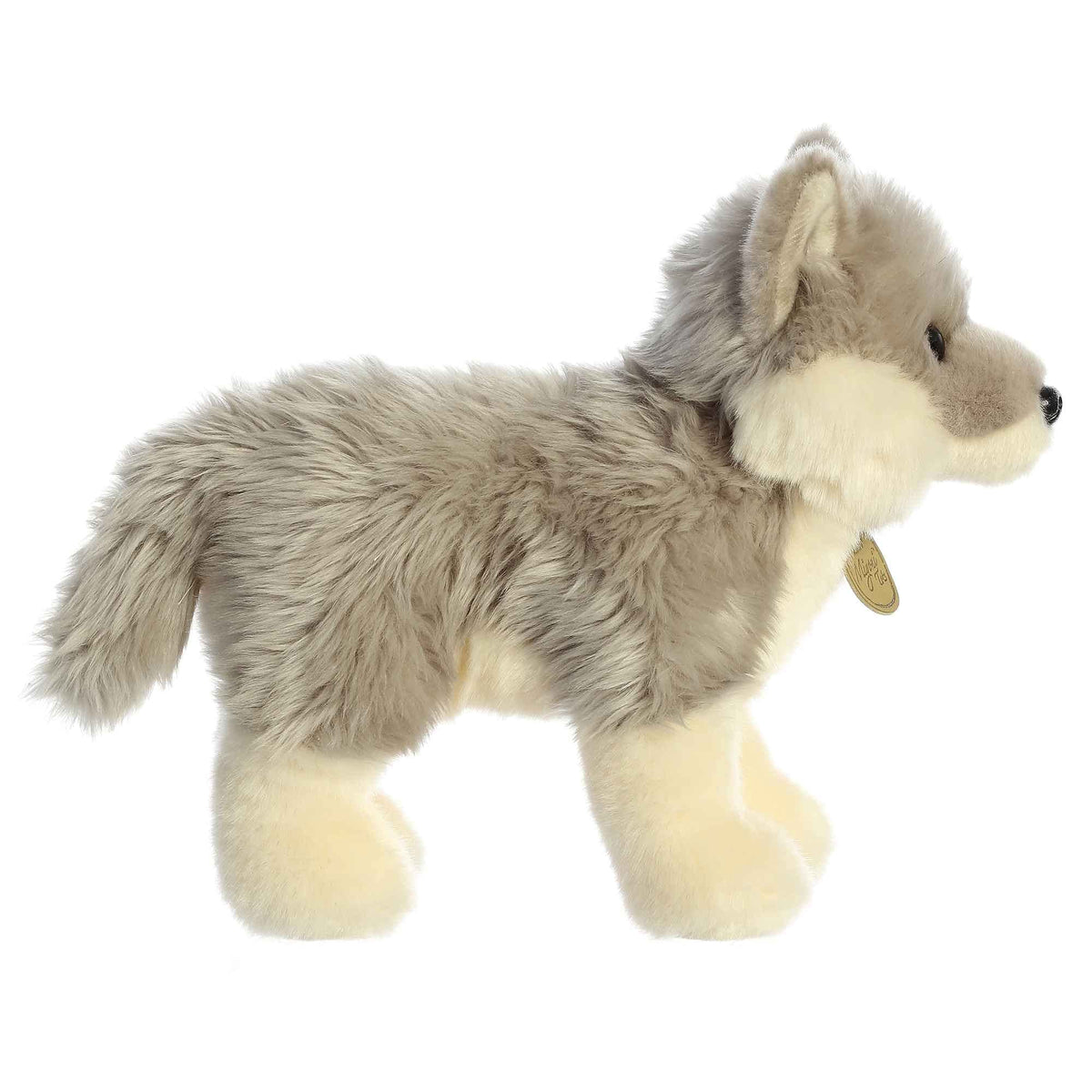 Aurora® Adorable Miyoni® Tots Wolf Pup Stuffed Animal - Lifelike Details Make a Cherished Companion - Perfect for Decorating Bedrooms or Classrooms