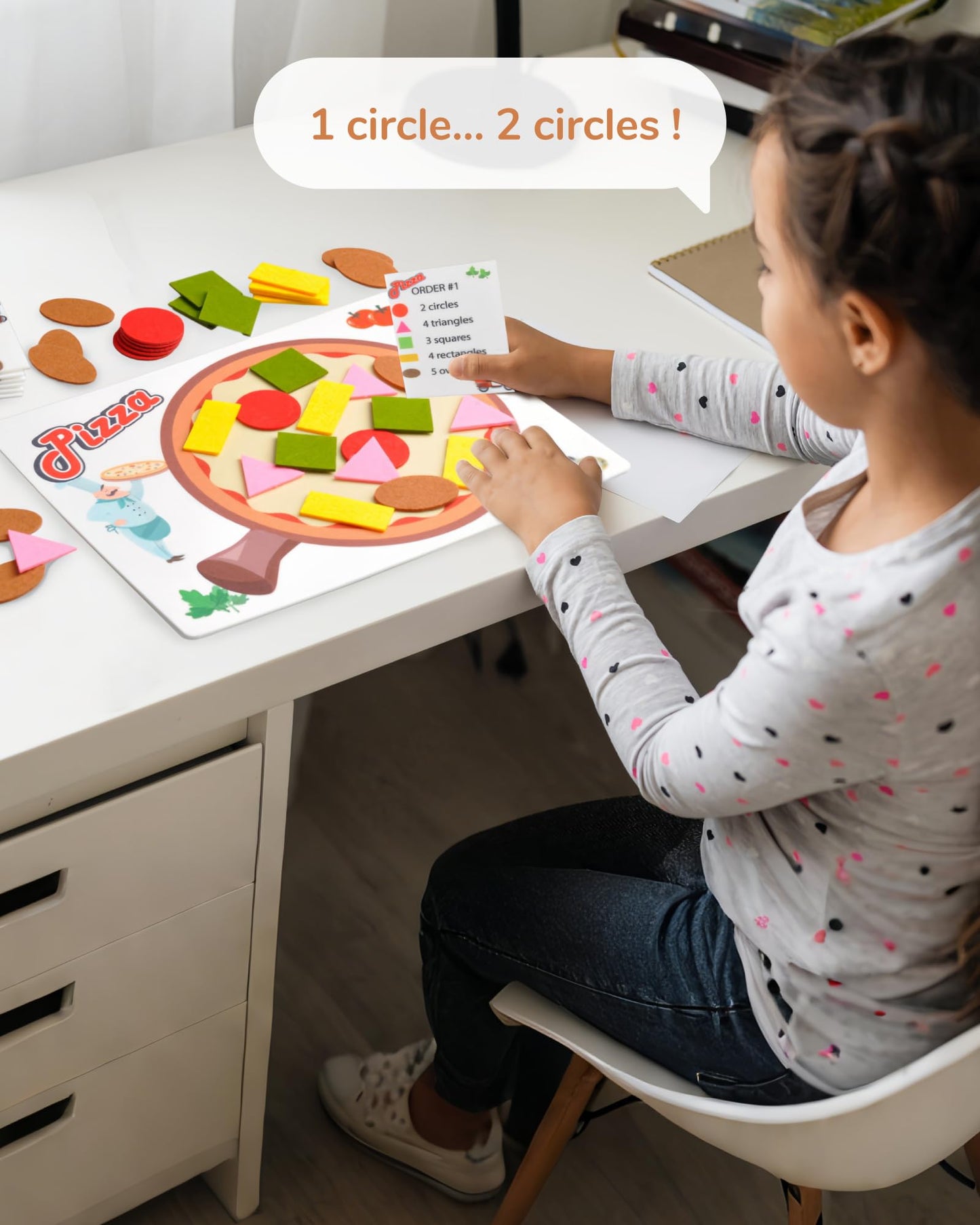 CHEFAN Pizza Counting Toddler Toys, Toddler Number Learning Toys, Preschool Math Games, Manipulatives for Preschool