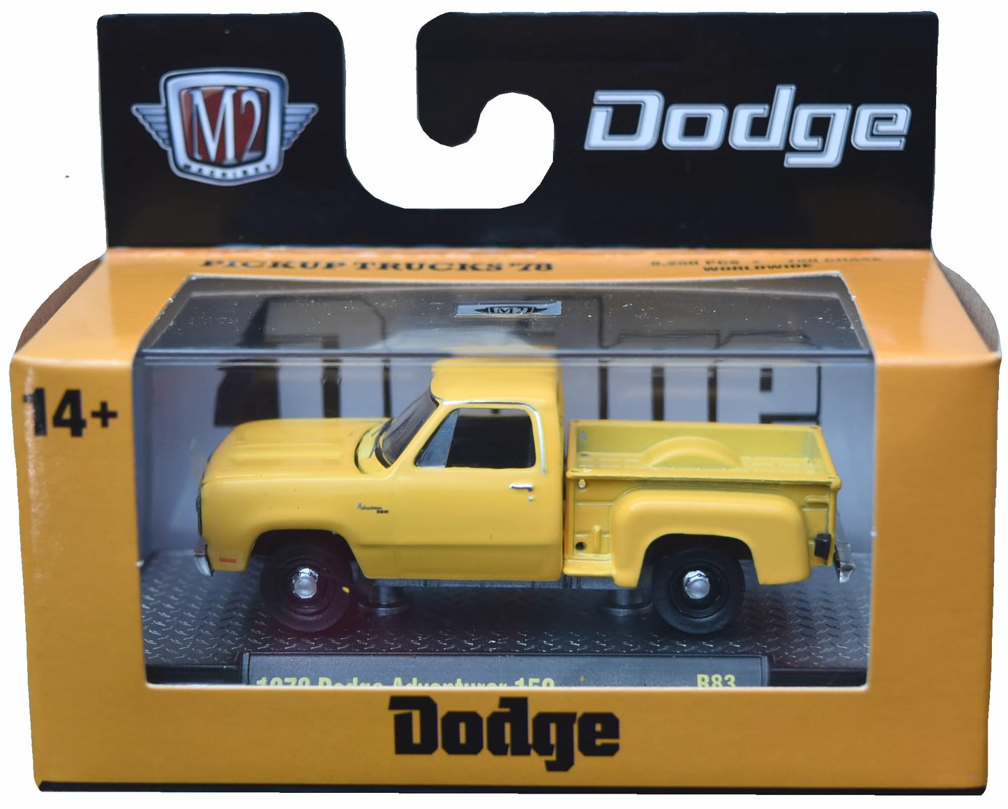 M2 Machines 1978 Dodge Adventurer 150, Yellow 8250pcs Worldwide