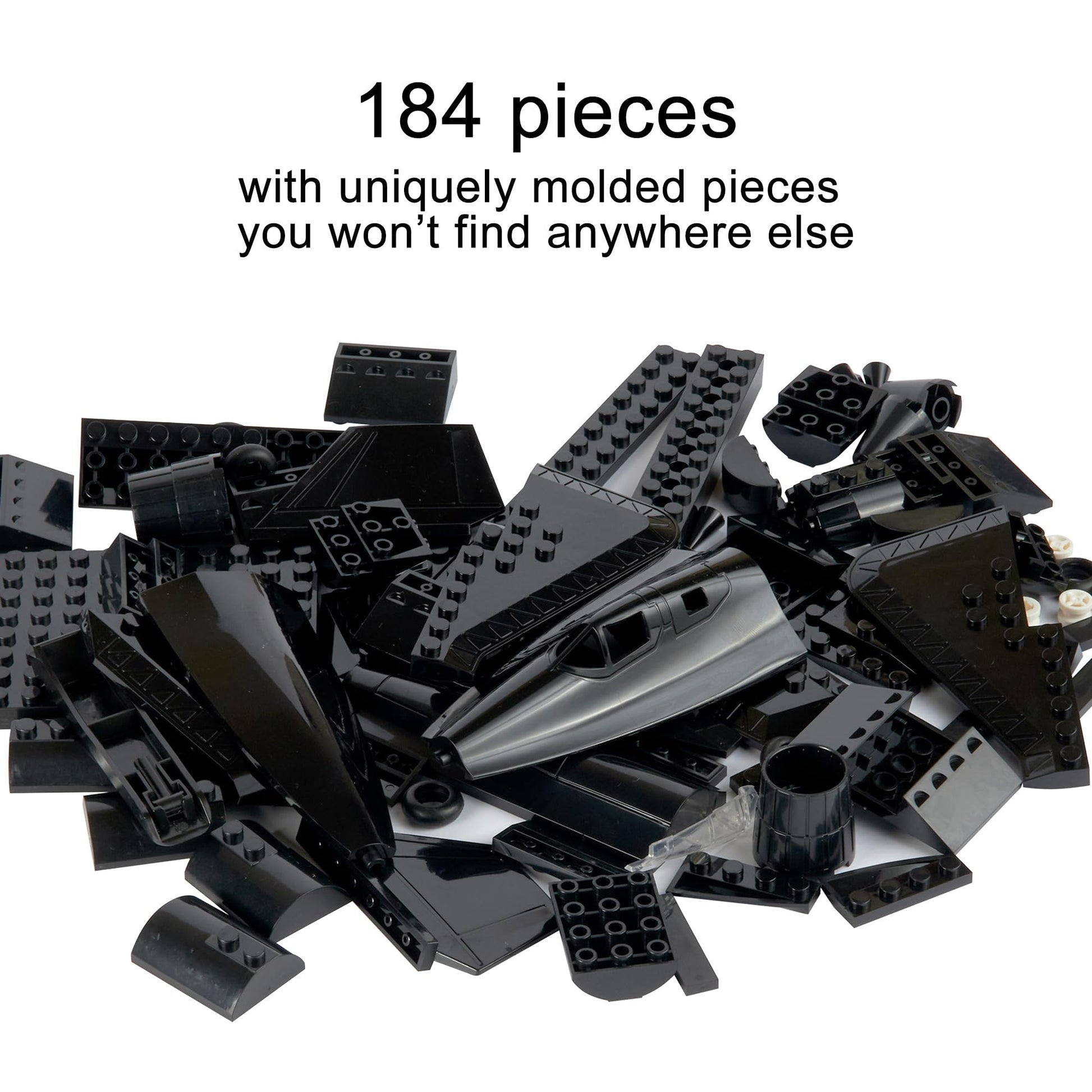 Apostrophe Games SR 71 Blackbird Jet Building Block Set - 184 Pieces - for Kids and Adults - Fits All Building Bricks