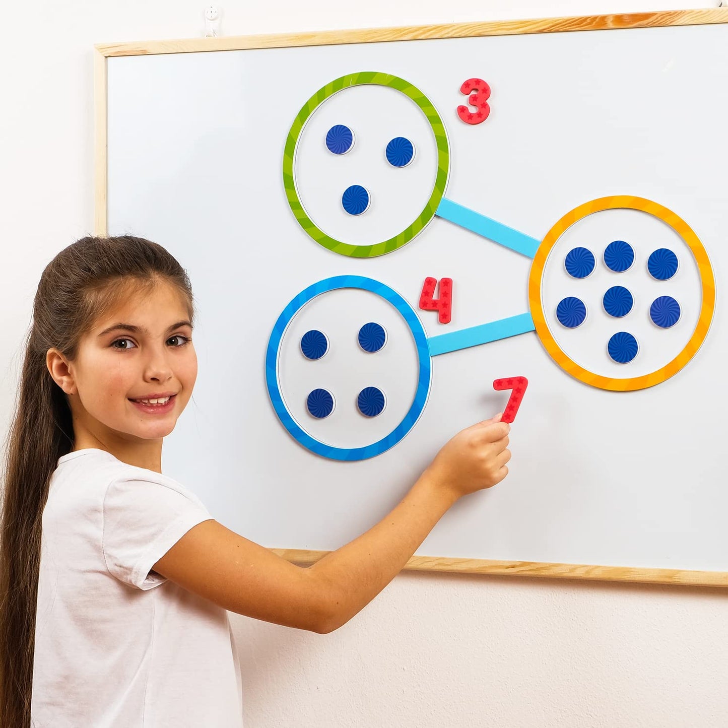 75 PCS Magnetic Number Bonds Set - Magnetic Numbers for Whiteboard, Number Bonds Game, Number Line Magnets, Math Aids Accessories Supplies