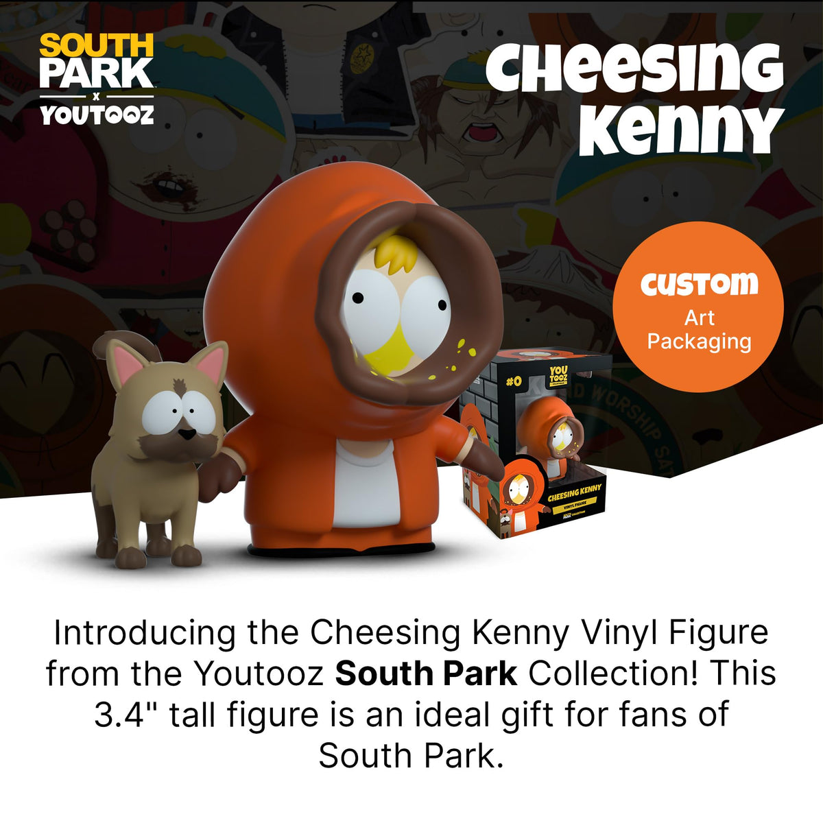 Youtooz South Park Vinyl Figures South Park Collection - Cheesing Kenny 3.4 Inch Official Collectible Vinyl Figure