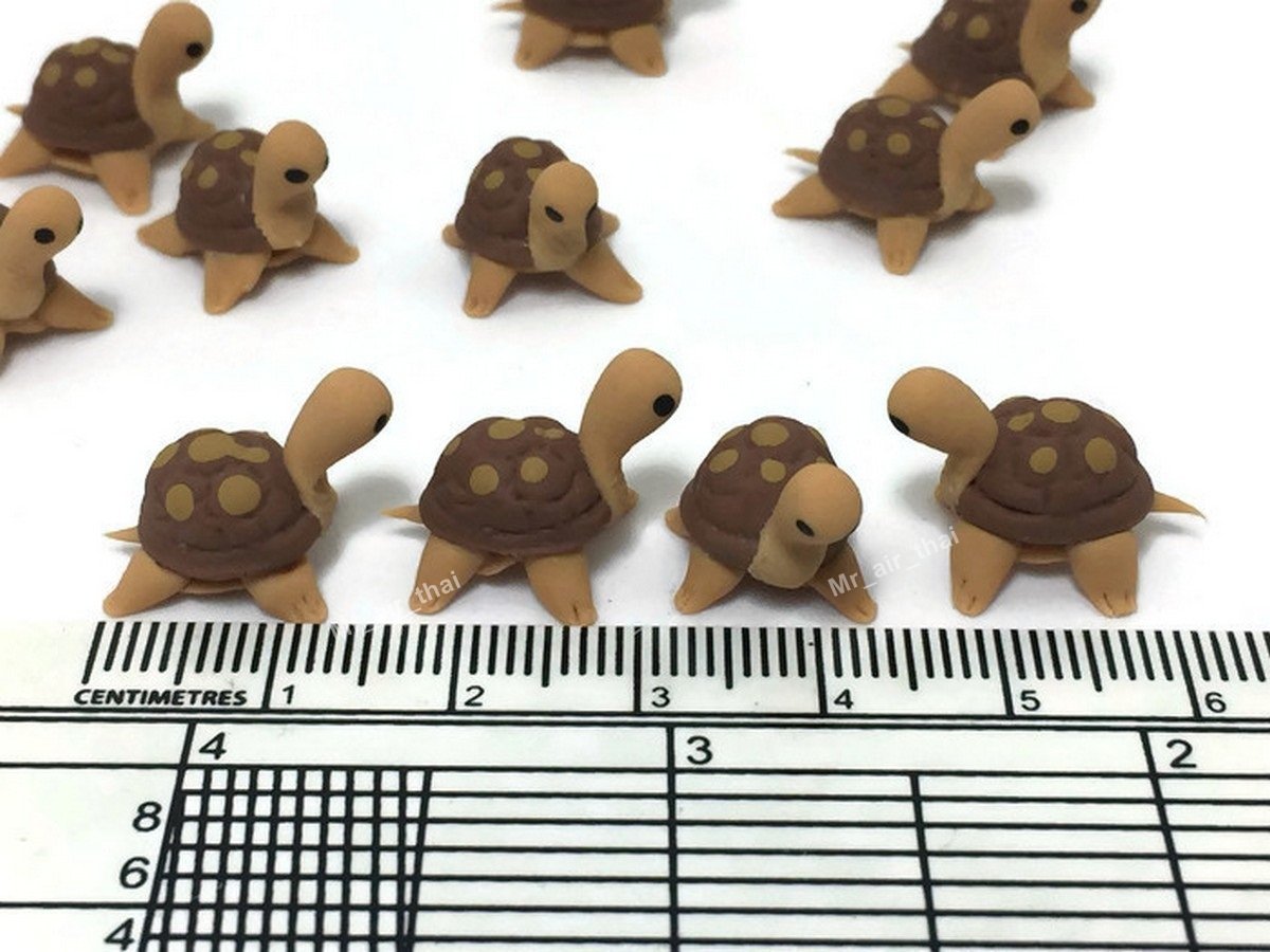 Mr_air_thai_Miniature Lot of 12 Miniature Turtle Fairy Garden Supplies Animal Figurine Furniture Dollhouse DIY GD#003