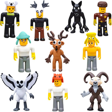 Lemoneon Action Figures Toys 10 Pcs - Deer Owl Wolf Ram and Others - Collection for Video Game Fans
