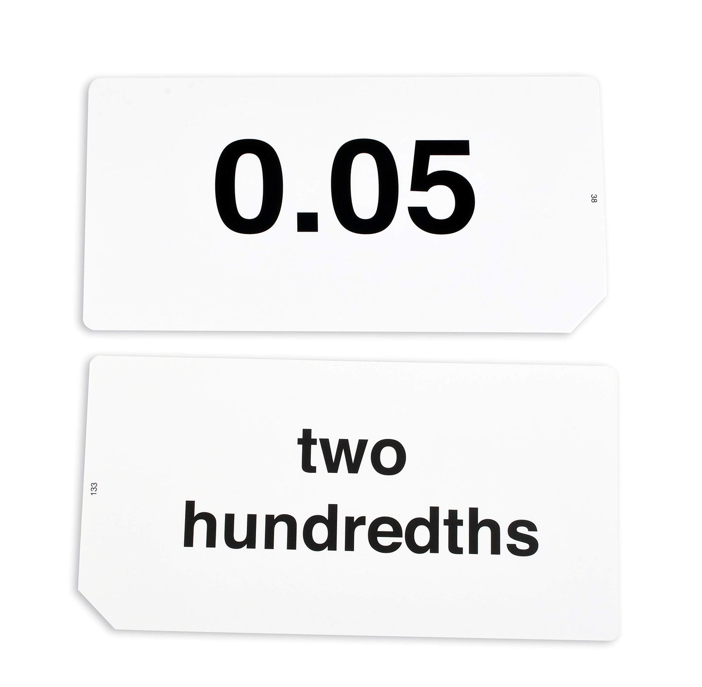 LEARNING ADVANTAGE Decimal Flash Cards, 105 Double-Sided Cards, Grades 3+