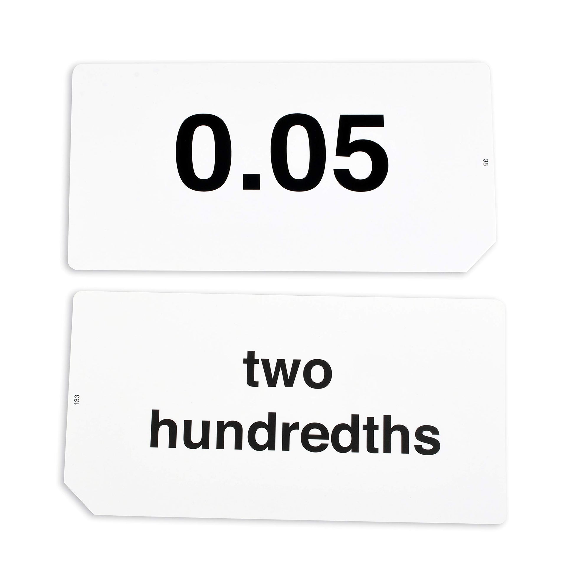 LEARNING ADVANTAGE Decimal Flash Cards, 105 Double-Sided Cards, Grades 3+