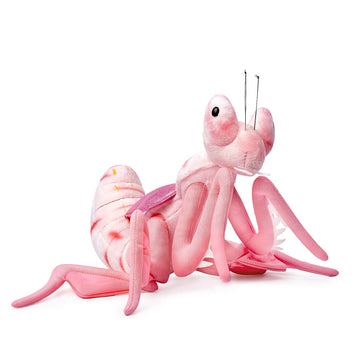 ZHONGXIN MADE Simulation Pink Mantis Plush Toy - 12" Soft Realistic Orchid Mantis Stuffed Animal, Unique Plush Gift Collection for Kids