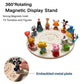 JLHYO Rotating Magnetic Wooden Display Stand for Tonies storage, 360° Round Turntable for TonieBox Organizer,Tonies Shelf Compatible with Toniebox 1 &