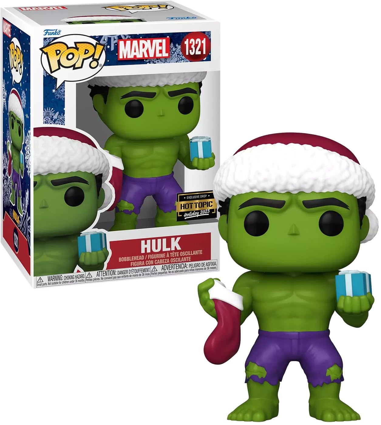 Funko Marvel Pop! Hulk with Gift Vinyl Bobble-Head Hot Topic Exclusive Vinyl Figure