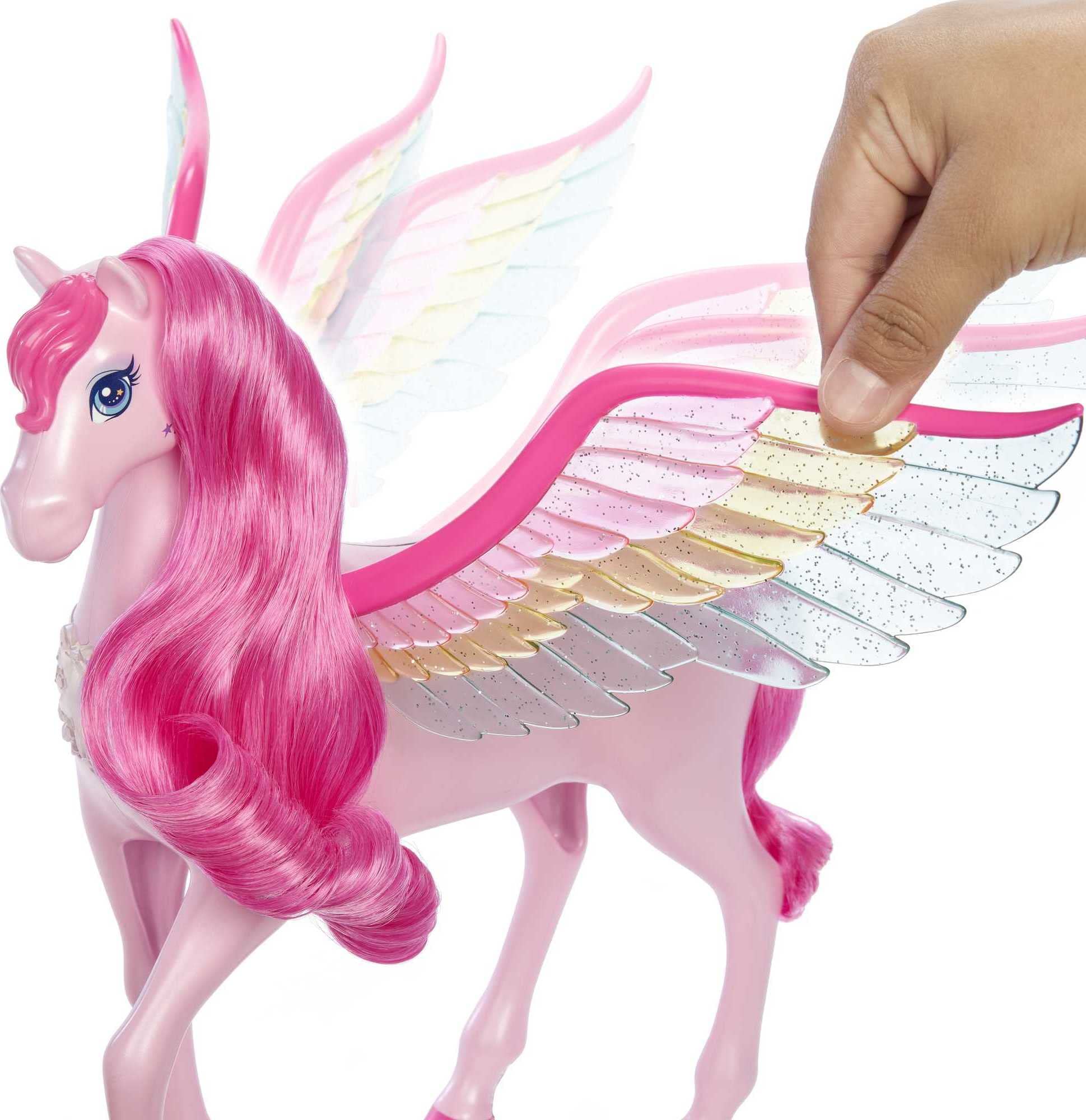 Barbie Mattel Fairytale A Touch of Magic Pink Pegasus with Puppy