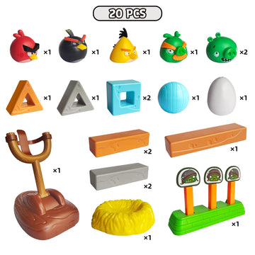 ROLOSO Newly Licensed Angry Birds Toys Playsets Build N’ Launch Construction Brick Assembly Building Blocks Sets Pig City Strike 2 Takedown Space