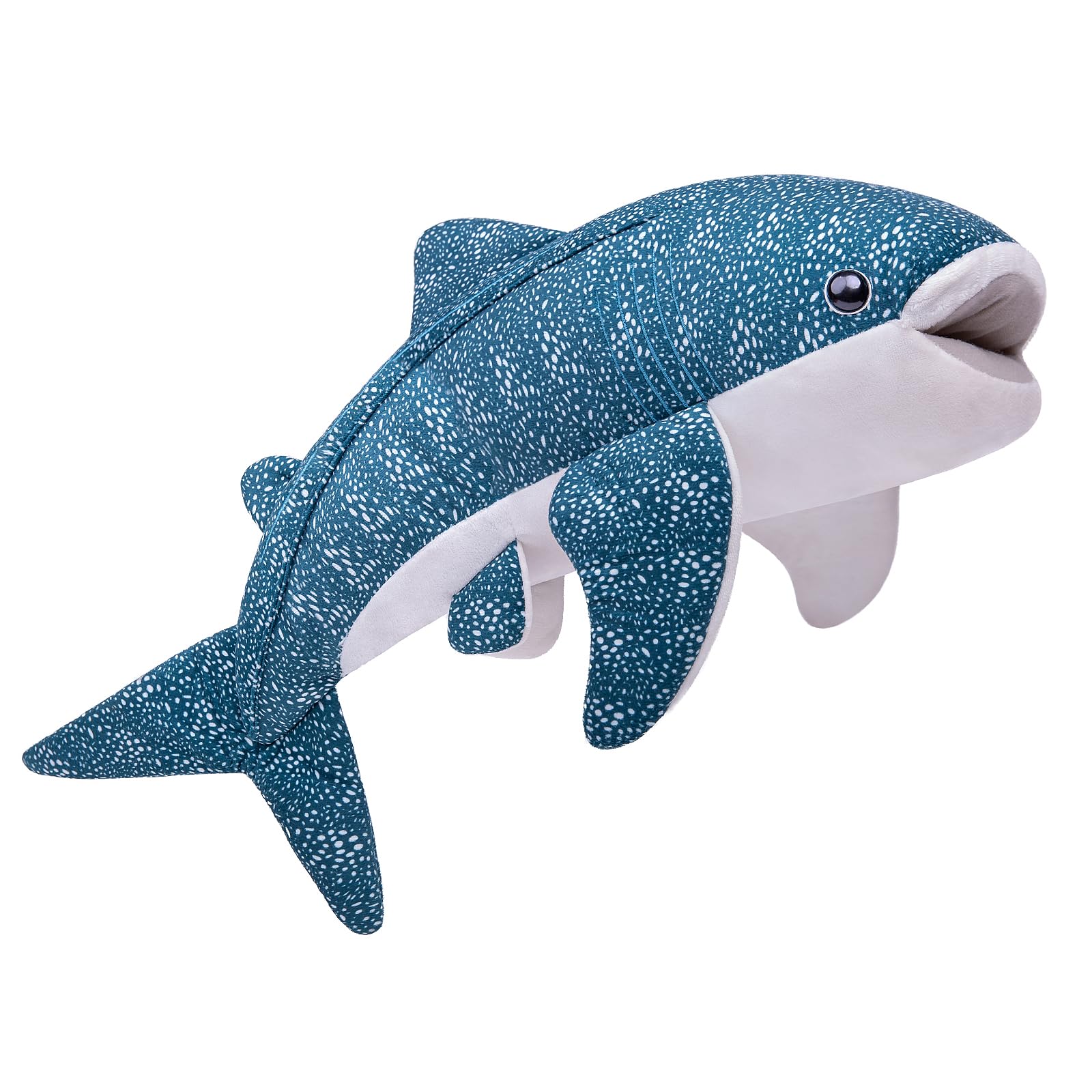 ZHONGXIN MADE Simulation Great Whale Shark Plush Toy - Realistic 20.5" Long Lifelike Blue Texture Whale Shark Stuffed Toys, Super Soft Ocean Sea
