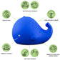 caaocho Pure Natural Rubber Bath Toy - Kala the Whale Baby Toy - Hole Free, BPA Free Bath Toys for Infants, Without Holes Sealed Natural Rubber