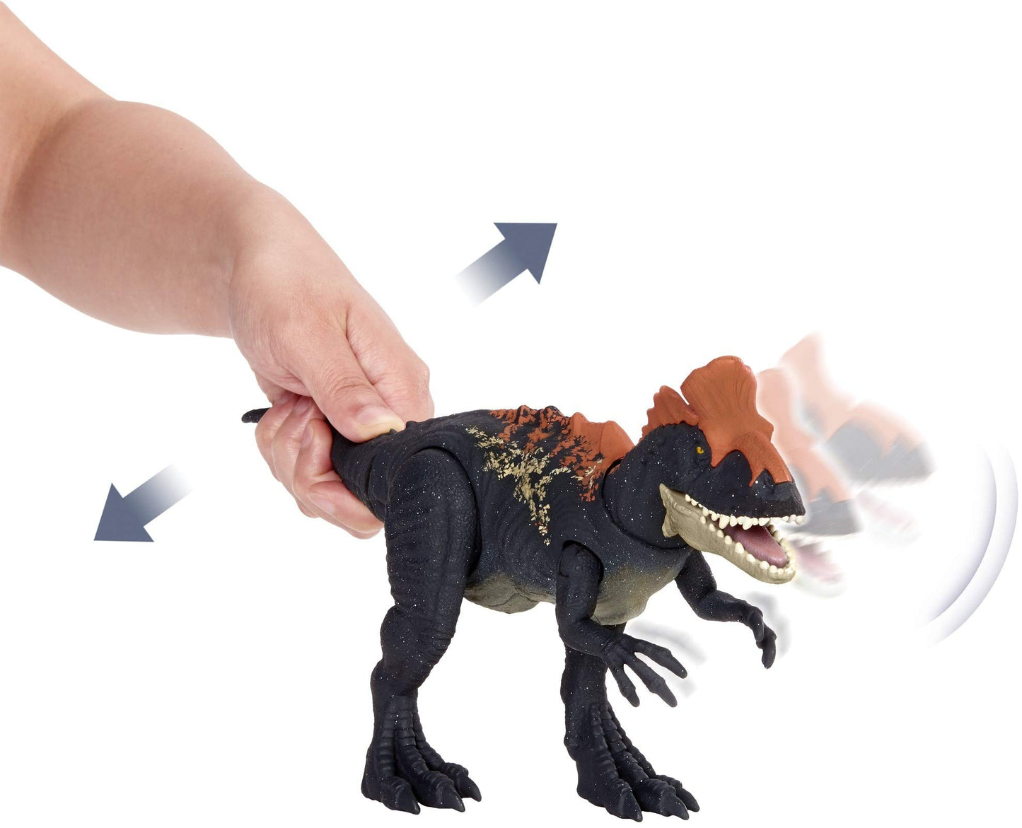 Jurassic World Toys Camp Cretaceous Sound Strike Cryolophosaurus Medium-size Dinosaur Figure, Strike Action, Sounds, Movable Joints, Ages 4 Years Old