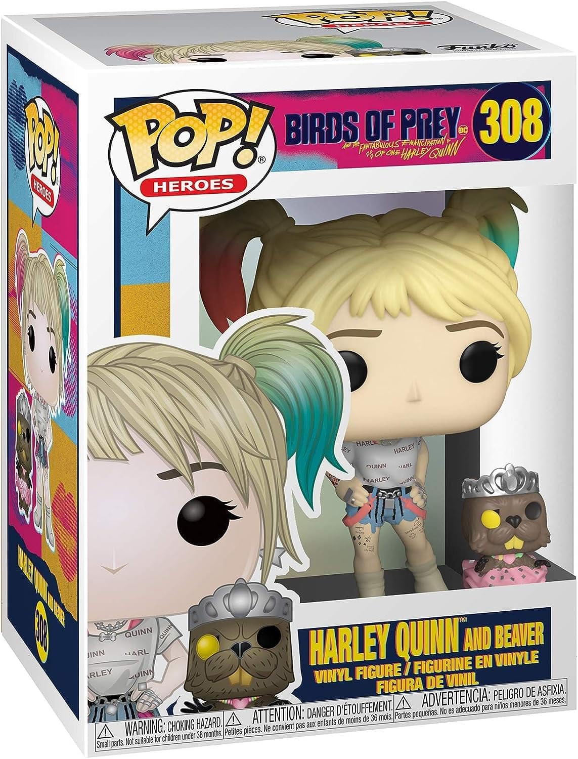 Funko Pop! Heroes: Birds of Prey - Harley Quinn with Beaver, Multicolour