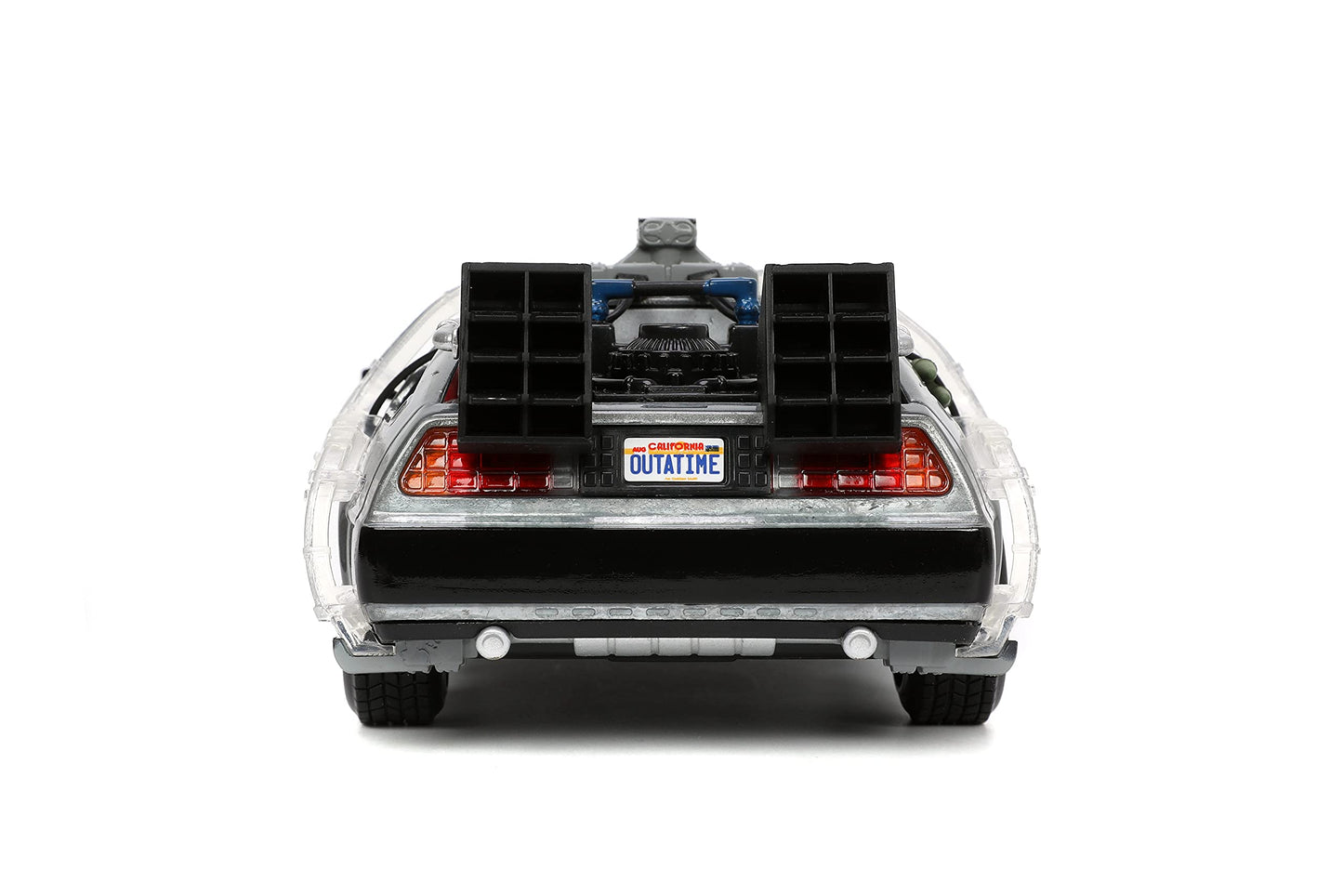 Jada Back to The Future Part I 1:24 Time Machine Die-cast Car Light Up Feature, Toys for Kids and Adults