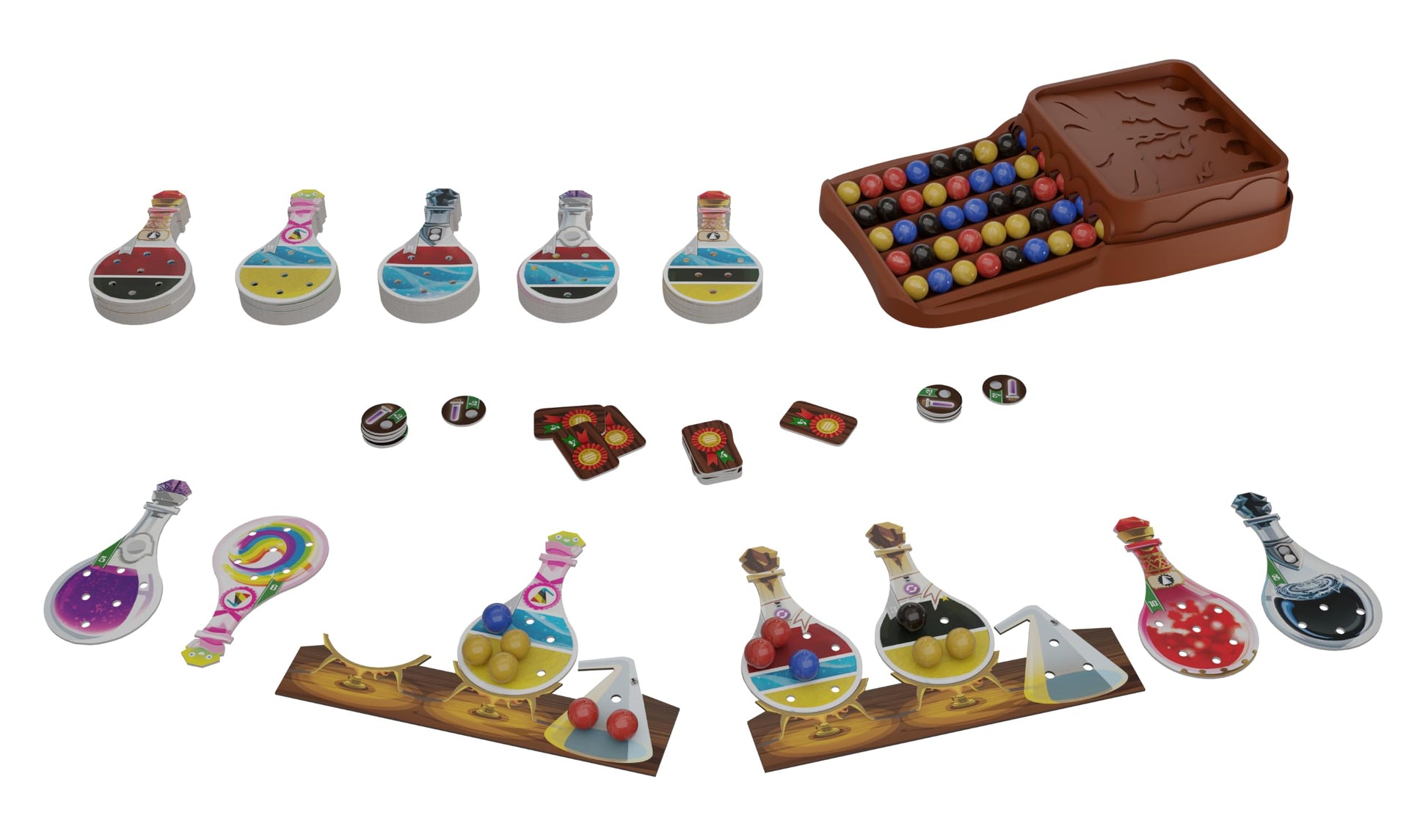 Horrible Games | Potion Explosion (3rd Edition) | Strategy Board Game | Now with a Plastic Marble Dispenser | 2 to 4 Players | 30+ Minutes | Ages 14+