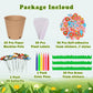 Garden Paper Pot Craft Kit 20 Pack Flower Plant Summer Craft with 50pcs Adhesive Foam Stickers 20pcs Paper Mache Pots Label Pen Flower Planting