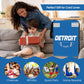 Football Card Binder with Sleeves 900 Pocket, Detroit Football Card Holder for Trading Cards Sports Card 3 Ring Binder Folder Collector Album Storage