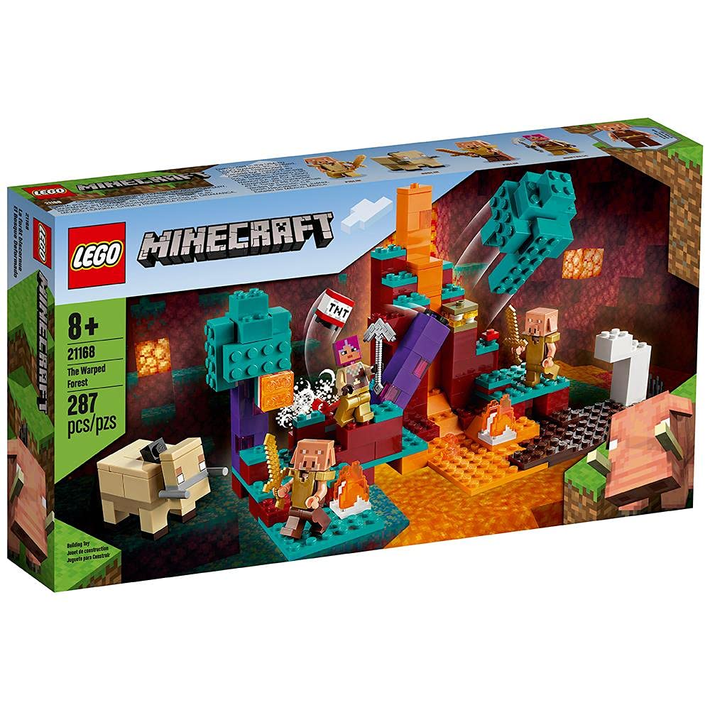 LEGO Minecraft The Warped Forest 21168 Hands-on Minecraft Nether Creative Playset; Fun Warped Forest Building Toy Featuring Huntress, Piglin and