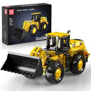 Mould King Technik Wheel Loader Builidng Sets, 17084 MOC Construction for Adults, Engineering Vehicle Model Kits with Articulated Steering/Scoop