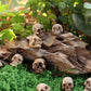 SUFUNNY Mini Skulls Figurine Skeleton Head Miniatures for Halloween Decor, Skull Decor, Dollhouse Accessories for Halloween Decorations,40pcs