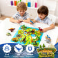 Dinosaur Magnet Chess Game,Magnetic Stones Game?Contains 20 Magnetic Dinosaurs, Exquisite Game mat&Travel Pouch??Magnetic Game for Gift & Family
