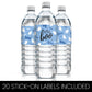 Blue Little Boo Ghost Boy Baby Shower Water Bottle Labels, 20 Count