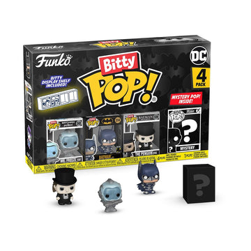 Funko Bitty POP! Batman 85th - Freeze, 4-Pack and A Surprise Mystery Mini Figure - 0.9 Inch (2.2 Cm) - DC Comics Collectable - Stackable Display Shelf