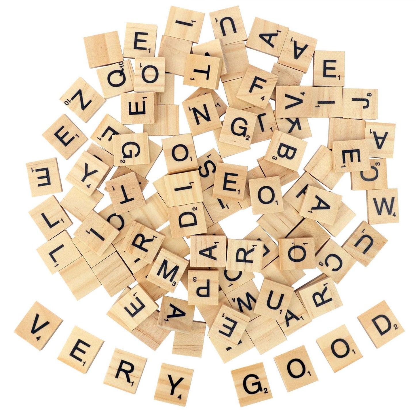 kukmakri 1800 PCS Wood Letter Tiles, Mini Wooden Tiles A - Z Capital Letters and Wooden Letter Tiles for Crafts, Wall Decor, Phonics & Spelling