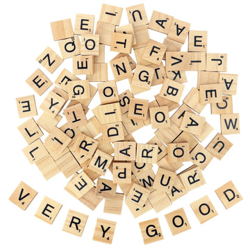 kukmakri 1800 PCS Wood Letter Tiles, Mini Wooden Tiles A - Z Capital Letters and Wooden Letter Tiles for Crafts, Wall Decor, Phonics & Spelling