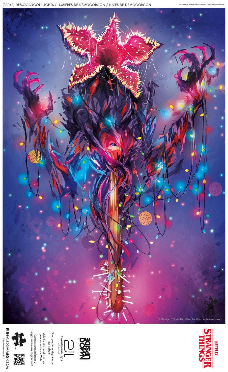 Buffalo Games Stranger Things Merch, Demogorgon Lights, 500 Piece Puzzle