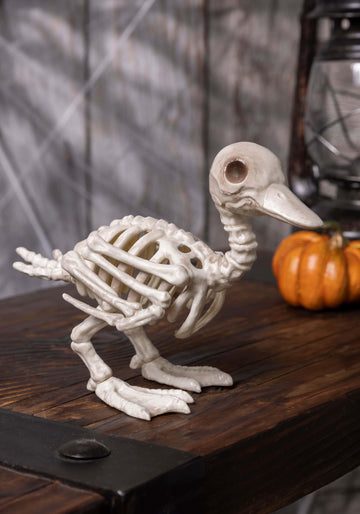 Crazy Bonez Skeleton Duckling - 5.75" Halloween Skeleton Animal Decoration, Realistic Bone Detail, Durable All-Weather Plastic Duckling Figurine