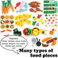 BroTex 200+pcs Food Building Blocks Accessories, City Friends Kitchen Bricks Sets, DIY Restaurant Picnic Building kit Compatible All Major Brands