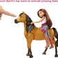 Mattel Spirit Untamed Lucky Doll & Spirit Horse Figure, Ride Together Playset & 2 Accessories, Doll "Jumps" & "Rides" on Walking Horse