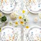 Wildflower Party Supplies Spring Floral Party Supplies Tableware with Wildflower Plates Napkins Cups Tablecloth Banner for Girls First Birthday Floral