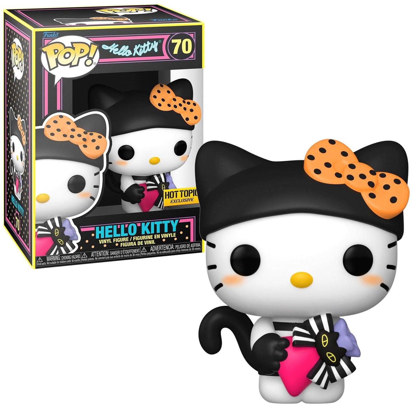 Funko All Pop! Sanrio: Hello Kitty - Hello Kitty with Gift (BLKLT)(Exc) - Collectable Vinyl Figure - Gift Idea - Official Merchandise - Toys for Kids