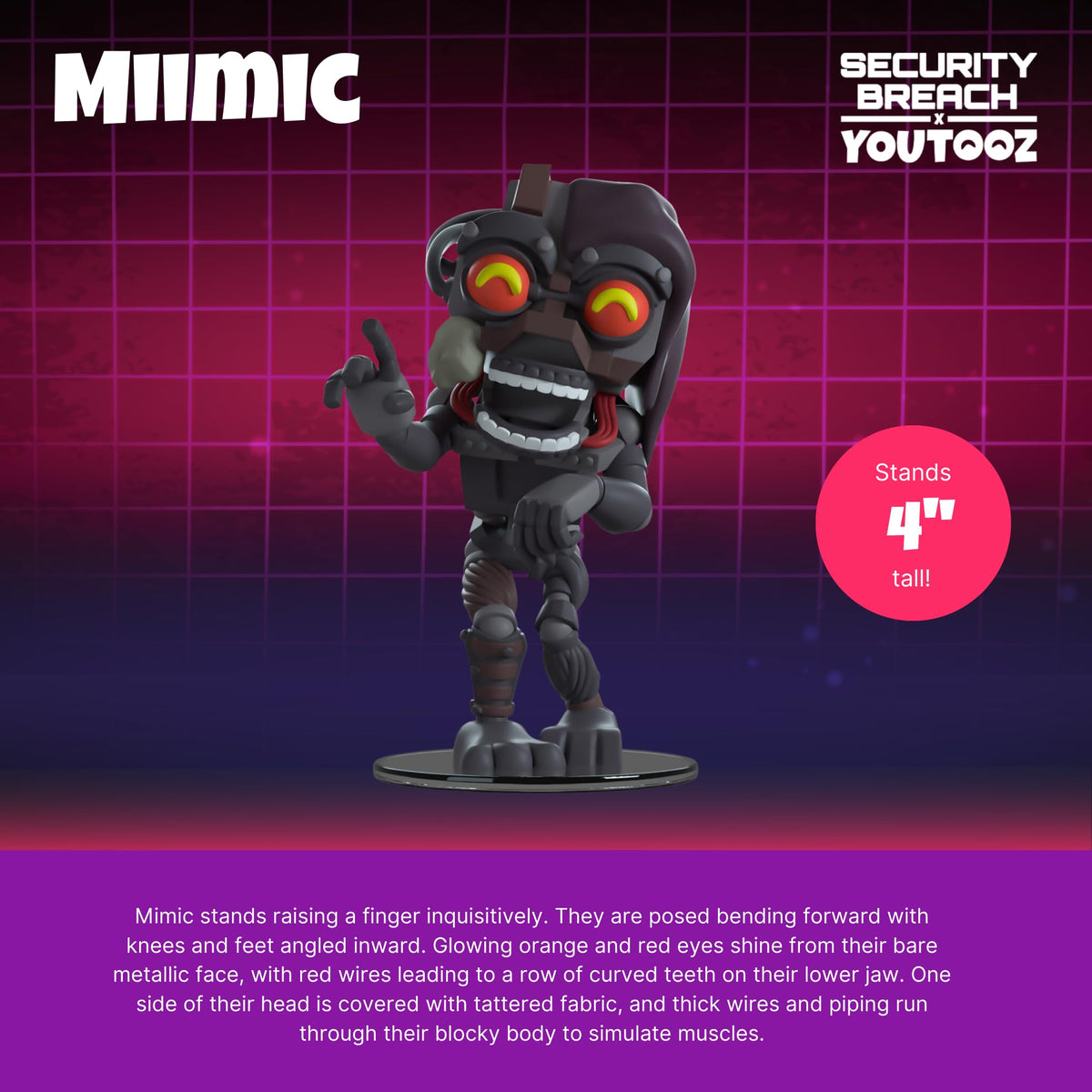 Youtooz FNAF Mimic 4" Vinyl Figure, Collectible Mimic from Five Nights at Freddy's, Trapped