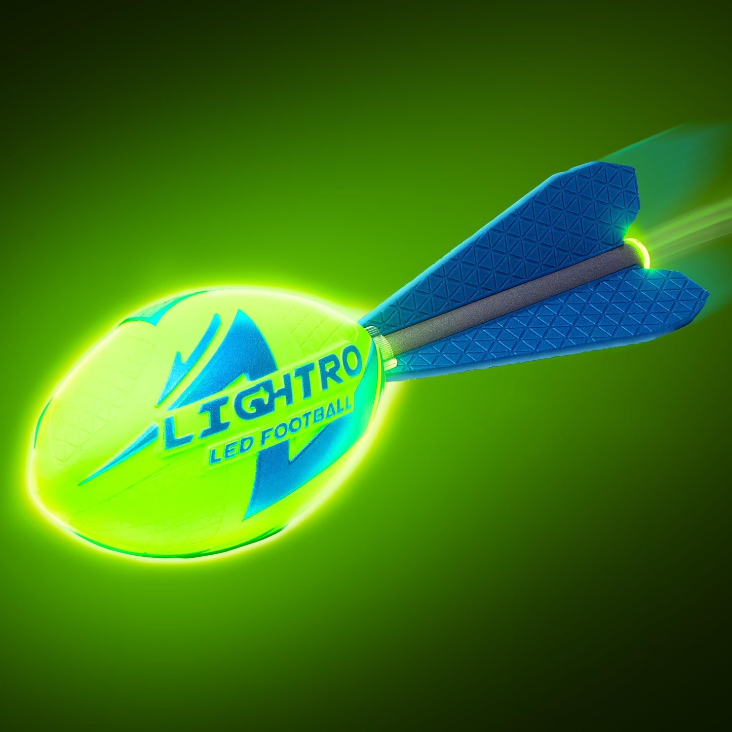 LIGHTRO - Foam Glow in the Dark Football - Super Bright - Smart LEDs - Batteries Included - Football Game for Kids 8 9 10 11 12 - A Perfect Birthday