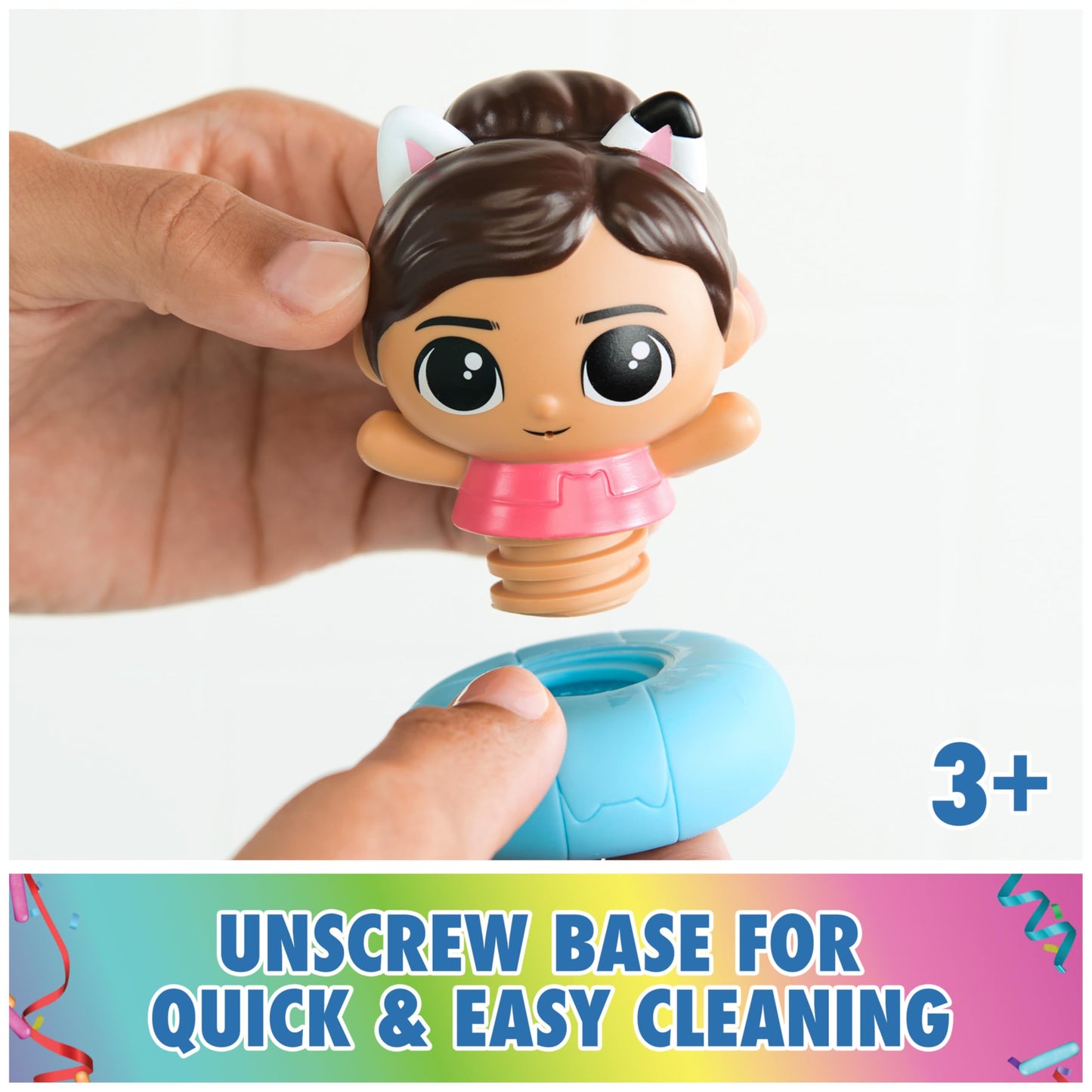DREAMWORKS GABBY'S DOLLHOUSE Gabby & SS Mercat Bath Set, Floating Toddler Bath Toys with Cruise Ship & Squirter, Kids Toys for Girls & Boys Ages 3+