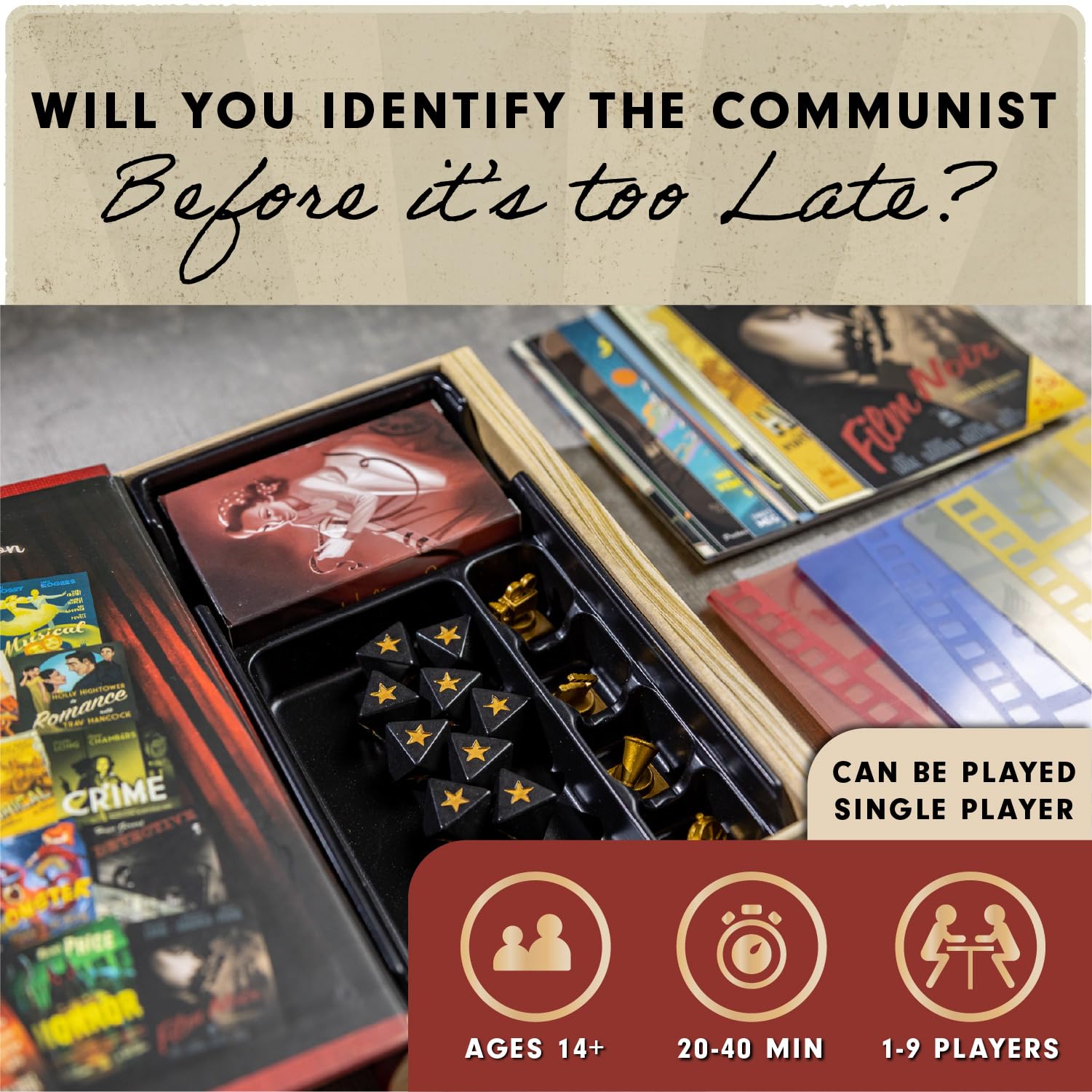 Facade Games Hollywood 1947 Board Game - A Movie Making Game for Friends and Family - A Board Game of Cards, Strategy, and Deceit, for 1-9 Players