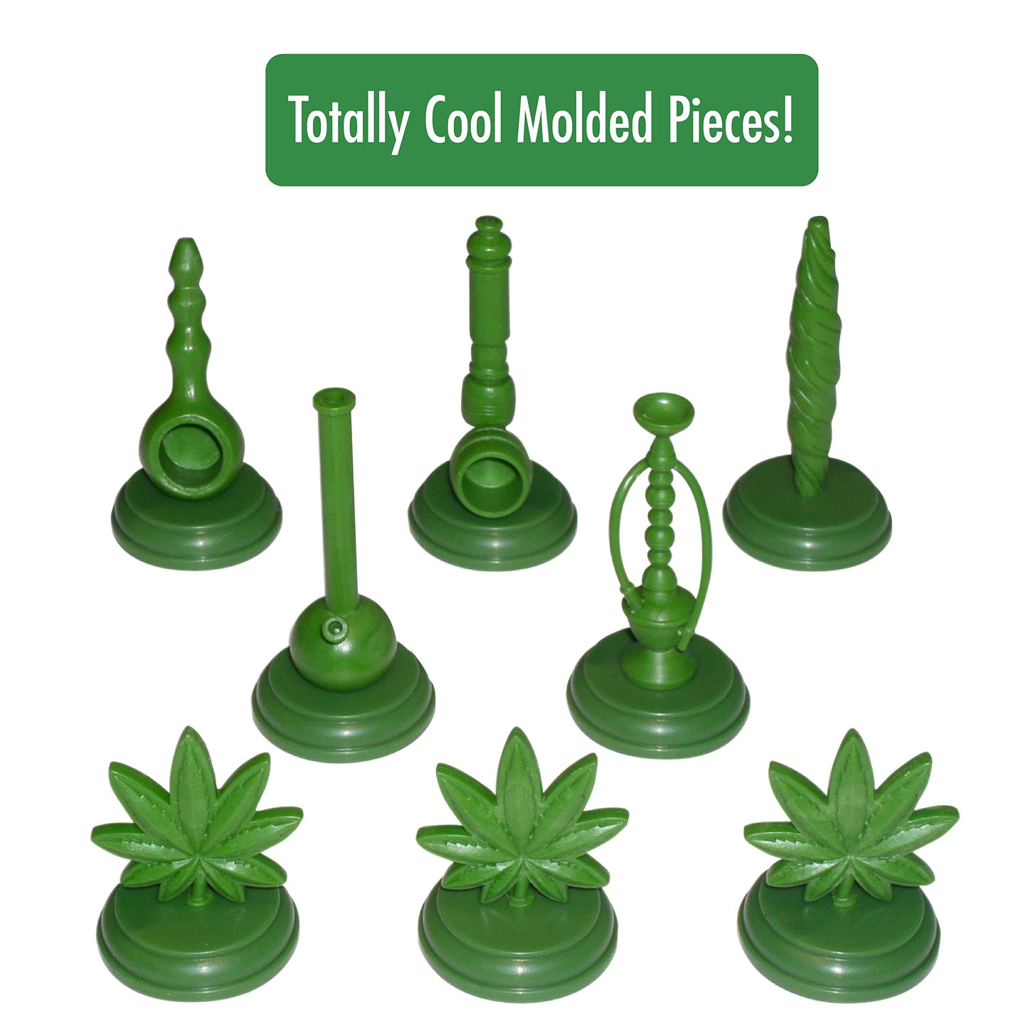 ICUP Stonerware Chess Set Game - Novelty Themed Chess Set for Adults - 32 Unique Pieces, Funny Chess Board Game - Gag Gift for Adults