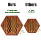 VAMSLOVE Chinese Checkers 15" Large Upgraded Version Wooden Game Board, 16mm 60+12 Colorful Glass Marbles, Easy Grasping for Adults and Kids