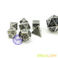 Bescon 10MM Mini Solid Metal Dice Set Old Nickle, Ancient Mini Metallic Polyhedral D&D RPG Miniature Dice 7-Sets