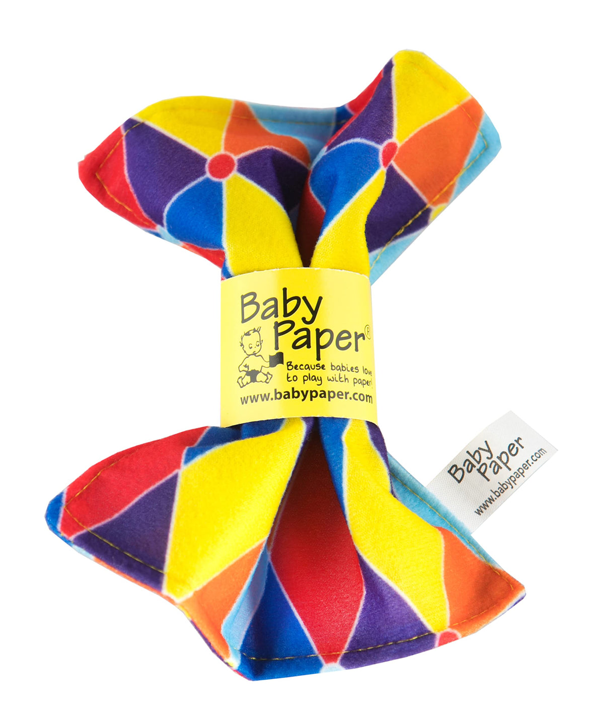 Baby Paper Crinkle Sensory Toy 3 Pack, Stripes Triangle Zig Zag, Washable