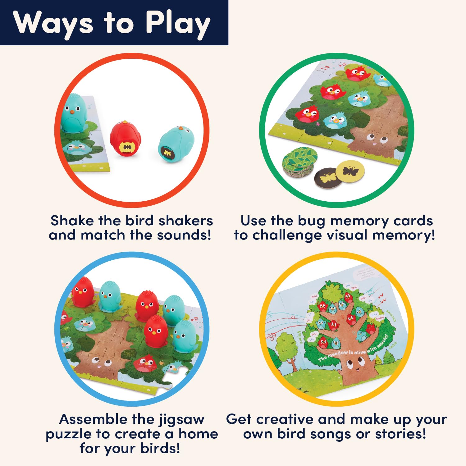 Battat Education - Montessori Memory Game Sound Shakers Toy for Toddlers - Educational Matching Game with Colorful Egg Shakers